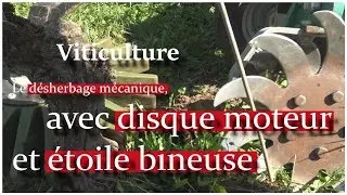 [DÉMONSTRATION] VITICULTURE : DÉSHERBER AU DISQUE MOTEUR ET À L'ÉTOILE BINEUSE
