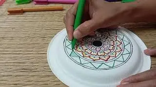 Beautiful Mandala Art on Paper Plate|Easy DIY Mandala Design|Simple Craft Idea for Beginners#mandala