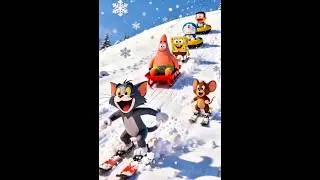 Capybara Winter Fun with Tom and Jerry & SpongeBob | #capybara #tomandjerry #spongebob