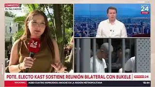 Pdte. electo Kast es recibido con honores en el palacio de El Salvador