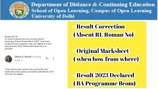 Du Centenary Original Marksheet Result Correction Result Date | Ran2goal #exam #result #ran2goal