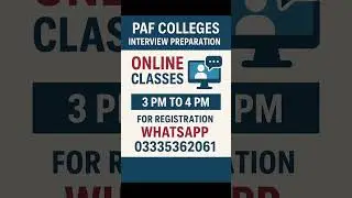 PAF College lower topa Murree online interview preparation