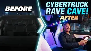 I Installed Model Y LED Lights in my Cybertruck! 🤯 (Roof Glass Ambient Lighting Hack)