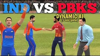 IND vs PBKS 🔥 5 Over Thriller | Dynamic AI Cricket