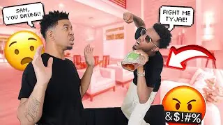 ACTING DRUNK & STARTING A FIGHT WITH TYJAE! *HILARIOUS*￼