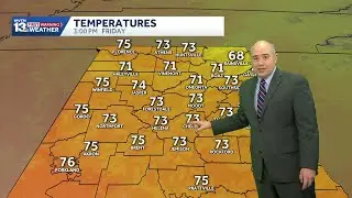 Alabama's weekend weather looks warm; No rain in the forecast until next week