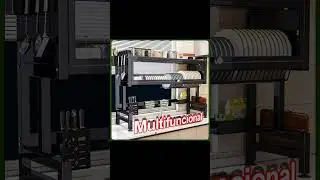 Escorredor de Pratos Multifuncional - Grande Capacidade! 🧺✨ #EscorredorDePratos #CozinhaCompacta