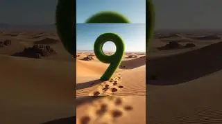 countdown 10 sec in desert with Grass  || #creative #satisfying #ytshorts #shorts