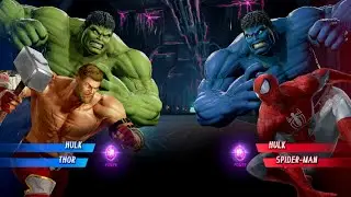 HULK & THOR VS HULK & Spider-Man [Very Hard] MarvelCapcom Infinite