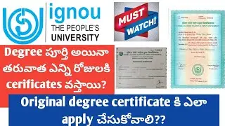 How to apply for IGNOU mark list and Original degree