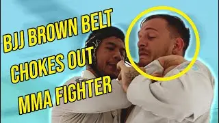 MMA Fighter Choked Out by BJJ Brown Belt | Jiu Jitsu Breakdown