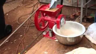 GrainMaker Mill on 16hp Tractor