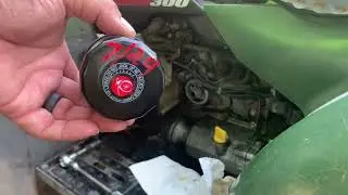 Kawasaki prairie 300 gets an oil change