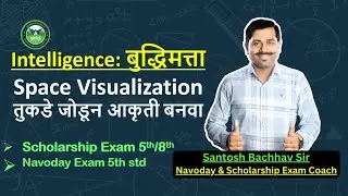 Intelligence : Space Visualization तुकडे जोडून आकृती तयार करा for Scholarship & Navoday Exam