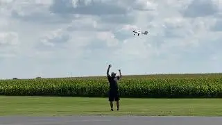 Control Line Airplane Flies Away