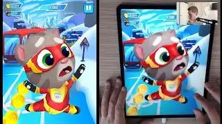 Talking Tom Hero Dash - Talking Tom - Character Play Review Gameplay on Tablet (iOS, Android)
