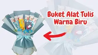DIY | Cara membuat buket hadiah alat tulis |  Buket snack untuk hadiah