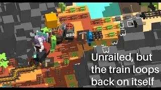 Unrailed, but the train loops back on itself