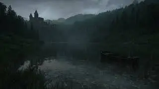 Drift Away on Glassy River - Relaxing Rain and Serene Floating Boat Scene