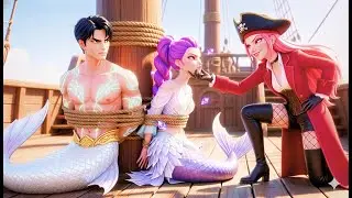 Rescues Mermaid Rumi from the Evil Pirate Abby by Jinu | Kpop Demon Hunters