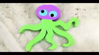 DIY how to make Kinetic Sand OCTOPUS and Learn Color for Kids