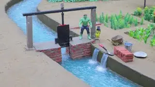diy tractor making mini water dam construction | science project @funnycreatorP 