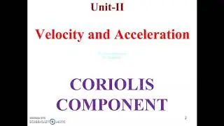 ACCELERATION ANALYSIS CORIOLIS COMPONENT