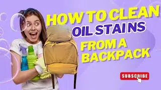 Removing oil stain from my backpack. #Cleaning. #OilStain #Backpack. #LikeNew 