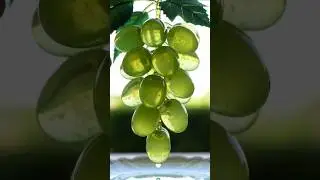 🍇 Green Glass💖 Grapes ASMR | Fresh Crystal Fruit Cutting❤️ #shortviral #aivideo #asmrsfruits #fruit