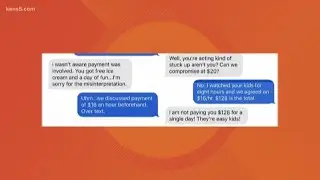 Babysitter's texts go viral after she was stiffed by a parent