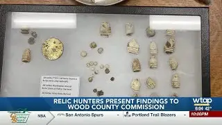 Relic hunters present artifacts recovered from Fort Boreman to Wood County Commission