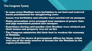 Lecture of Ms. Asma Sikandar for CAHS on topic The Congress Tyranny 1937-1939
