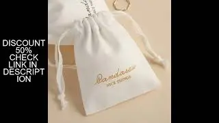 Custom Logo High Quality White Cotton Drawstring Packaging Bag Jewelry Gift Pouch Ring Packaging Bag