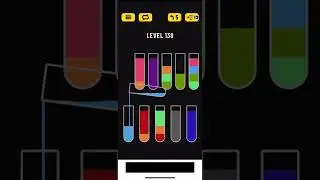 Water sort puzzle level 138 #asmrsounds