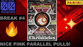 I Pulled THESE Nice Pink Parallels!!! | 2020 Panini Chronicles NBA Basketball Blaster Box Break #4