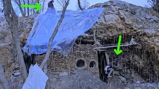 Тяжелая жизнь Марьям за зимний дом, в дождливый день накрыли верх дома