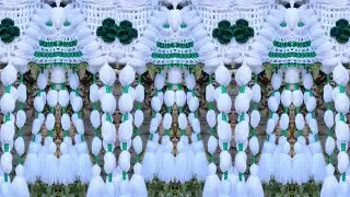 Latest!! Woolen flower lari design Toran design Woolen jhalar ka design beautiful gate parda