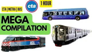 4K Mega Compilation Transit | CTA bus, Metra and L Train #cta #metra