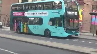 Brighton and Hove bus route 1X seen at Brighton Law Courts bus stop, 11th November 2025