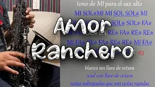 AMOR RANCHERO (esa morrita anda volada) - tutorial para saxofon