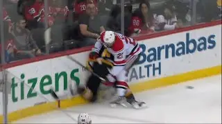 Michael McLeod Hit Against Brian Dumoulin (Dual-Feed)