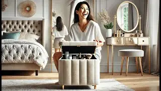 🪑💄 Mxfurhawa Storage Ottoman Modern Vanity Stool Review 💄🪑