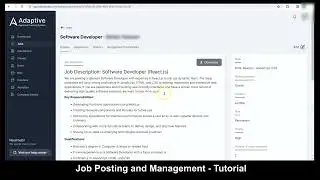 Adaptive ATS - JOB POSTING AND MANAGEMENT