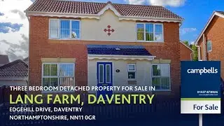 Three Bedroom Detached Property for Sale in Lang Farm, Daventry
