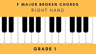 F Major Broken Chords - Grade 1 Piano - Right Hand Slow Demo