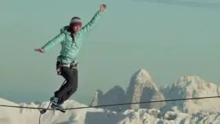 Highlining 2800m in winter. Hayley - 90 seconds about_fear.