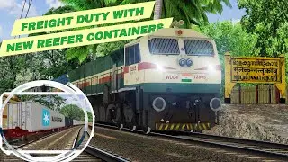 FREIGHT DUTY WITH NEW REEFER CONTAINER IN KERELA | MSTS TRAIN SIMULATOR PC GAMEPLAY | INDIAN RAILWAY
