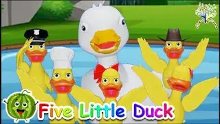 Five Little Ducks || Children Song || 3D CARTOON ANIMATION || EduFam Nursery Rhymes & Kids Songs