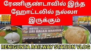 RENIGUNTA RAILWAY STATION VLOG | BEST HOTEL | FOOD REVIEW