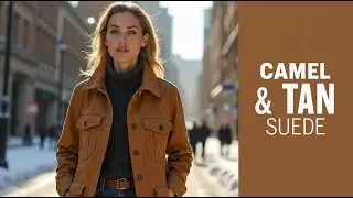 Camel & Tan Suede Utility Jackets Are Defining Winter 2025 Style